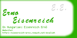 erno eisenreich business card